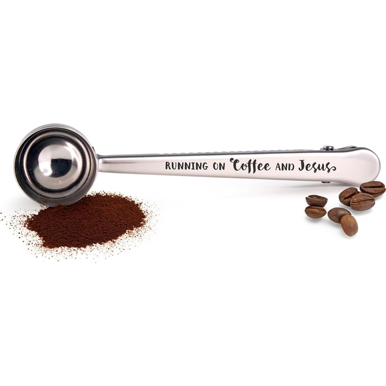 Cucharón de Café Inoxidable con Clip Logos Trading Post