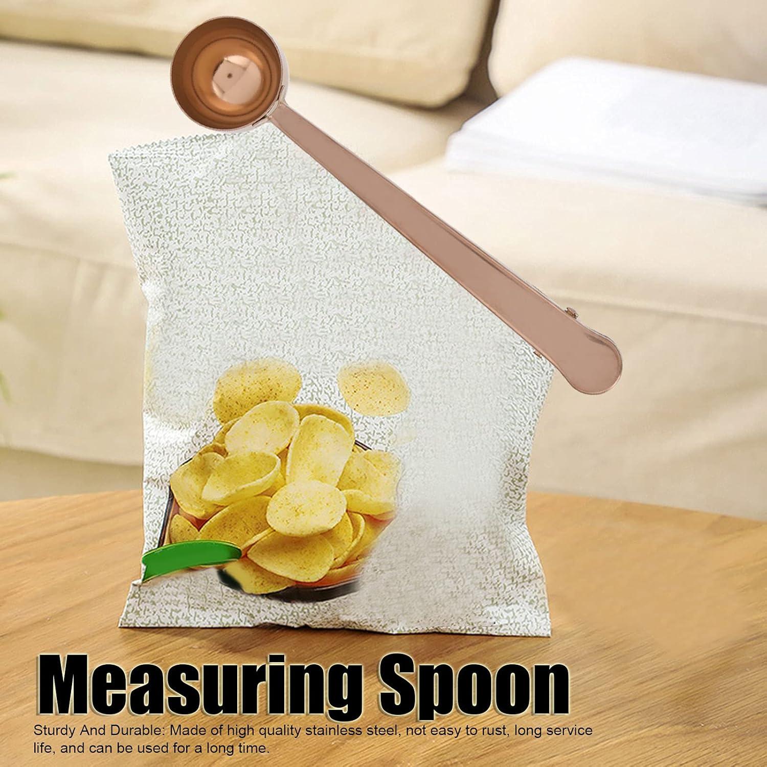 Cucharada Clip de Café Acero Inoxidable Dorada 175x37mm