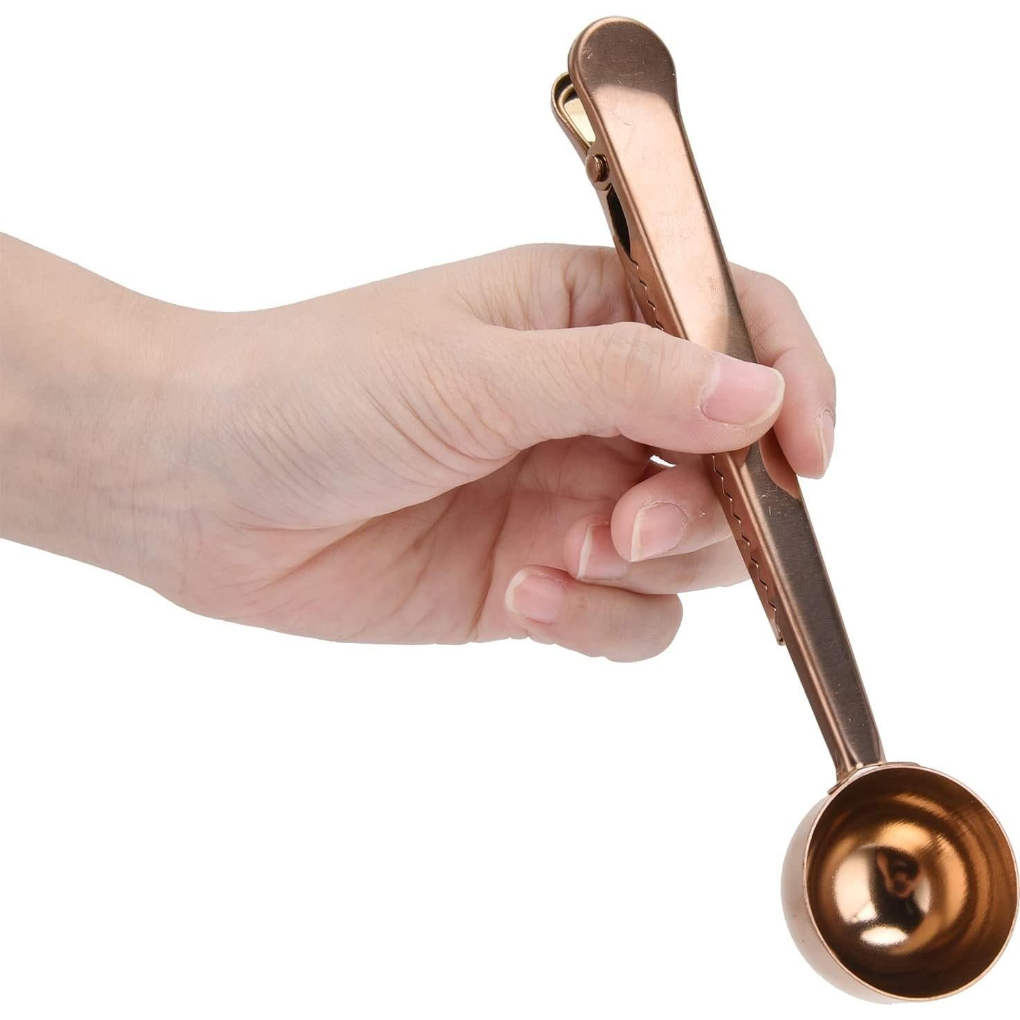 Cucharada Clip de Café Acero Inoxidable Dorada 175x37mm