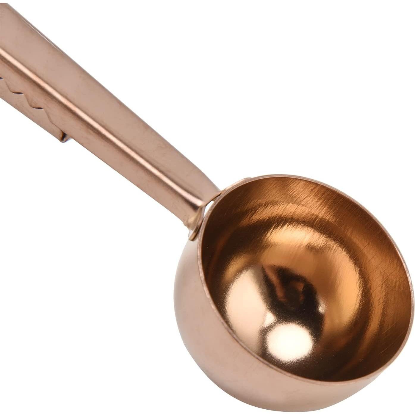 Cucharada Clip de Café Acero Inoxidable Dorada 175x37mm