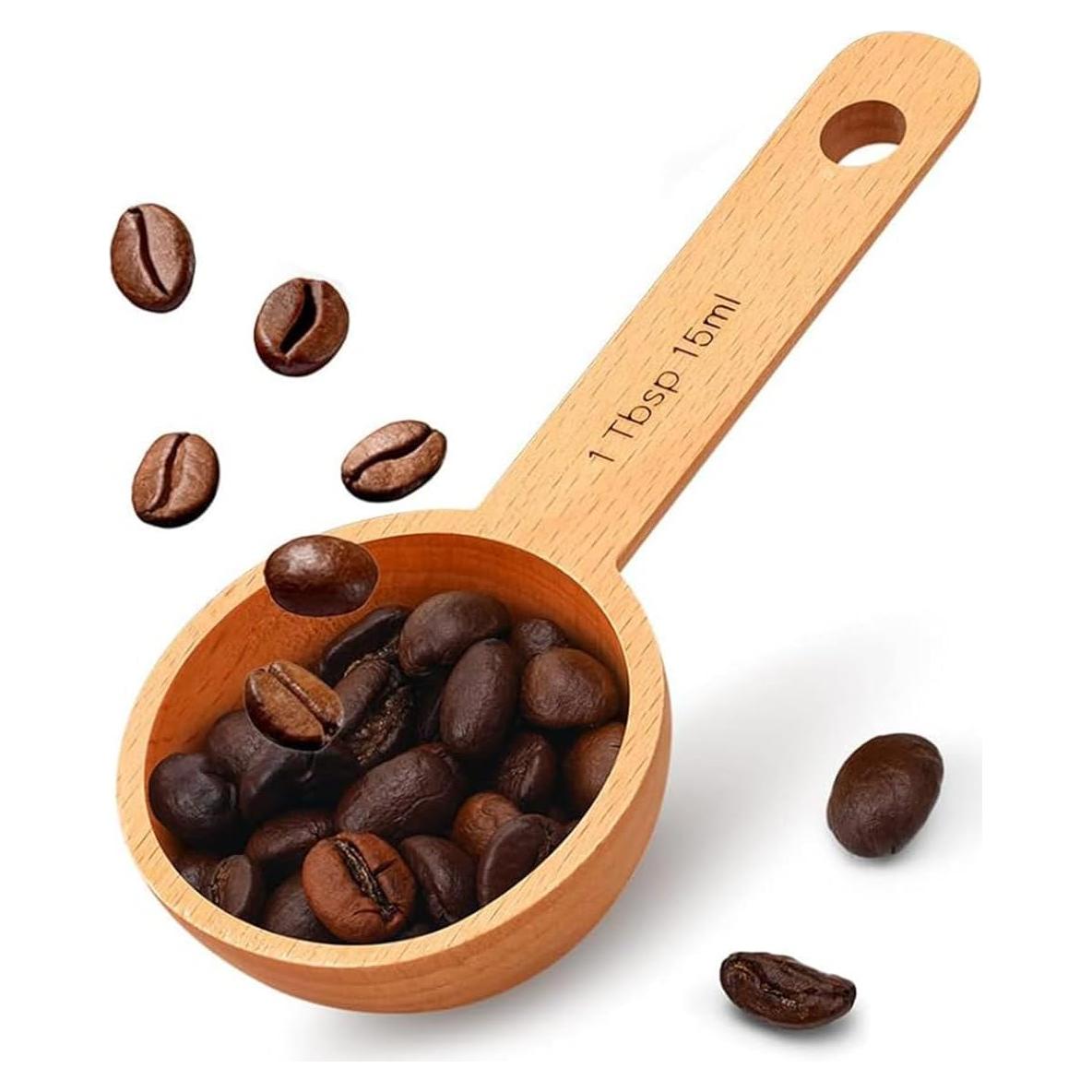 Cucharón de Madera de Haya 15ml - Cuchara Medidora de Cocina