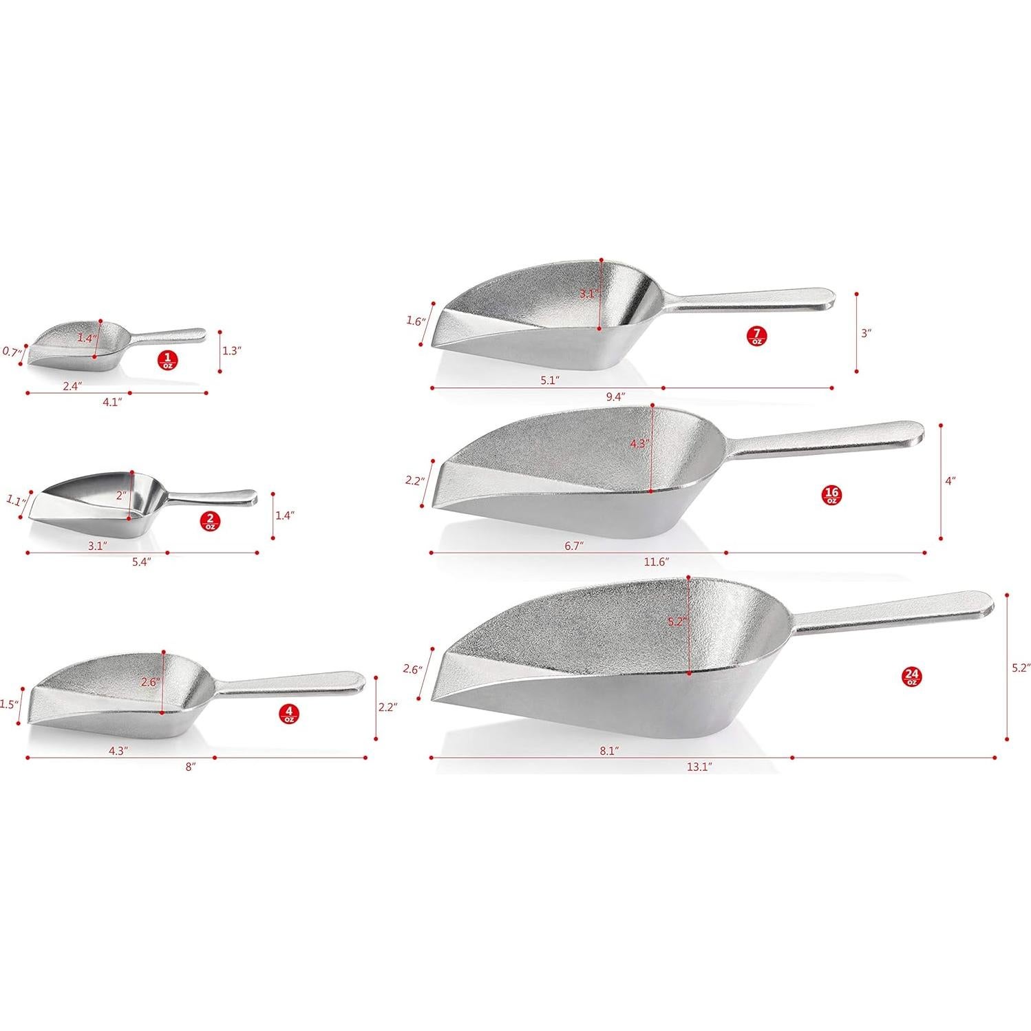 Cucharón de Aluminio Fundido Nueva Estrella 1oz Plata