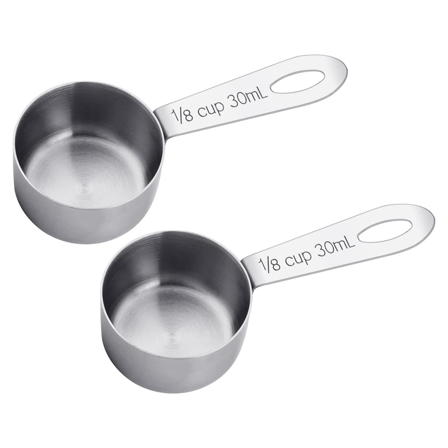 Set de 2 Cucharas Medidoras de Acero Inoxidable 30ml