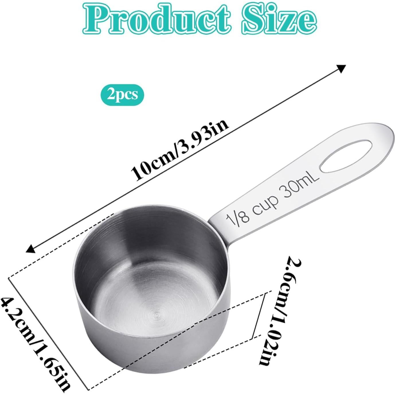 Set de 2 Cucharas Medidoras de Acero Inoxidable 30ml