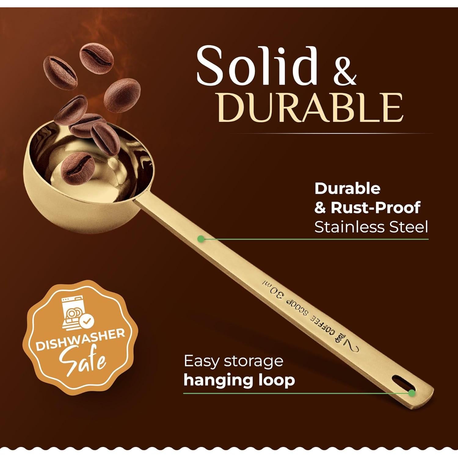 Juego de Cucharas Medidoras de Café Orblue - Acero Inoxidable - 15ml y 30ml