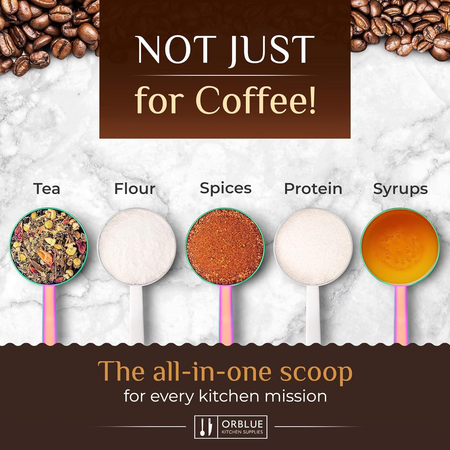 Juego de Cucharas Medidoras de Café Orblue - Acero Inoxidable - 15ml y 30ml