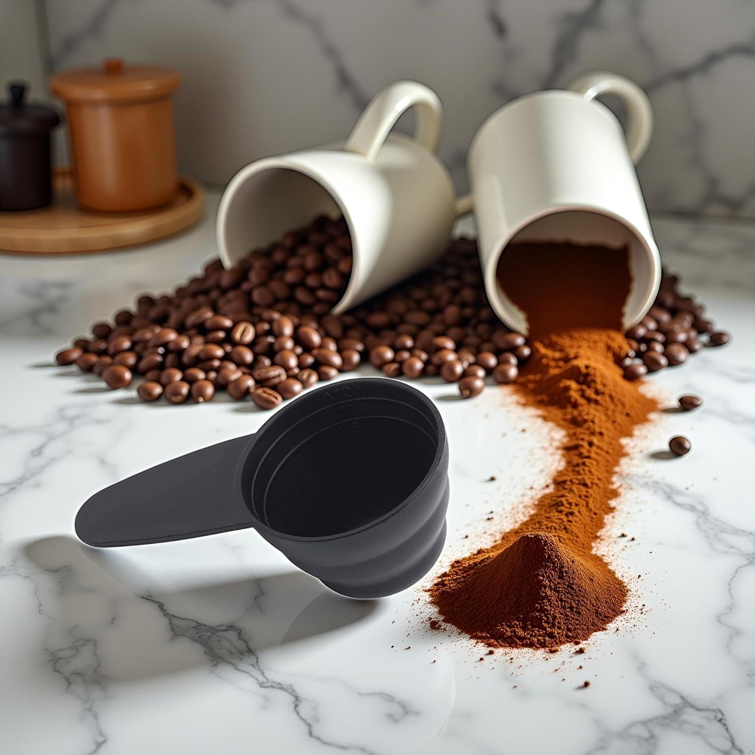 Cuchara Medidora de Plástico Negro Htppzjr para Café y Té