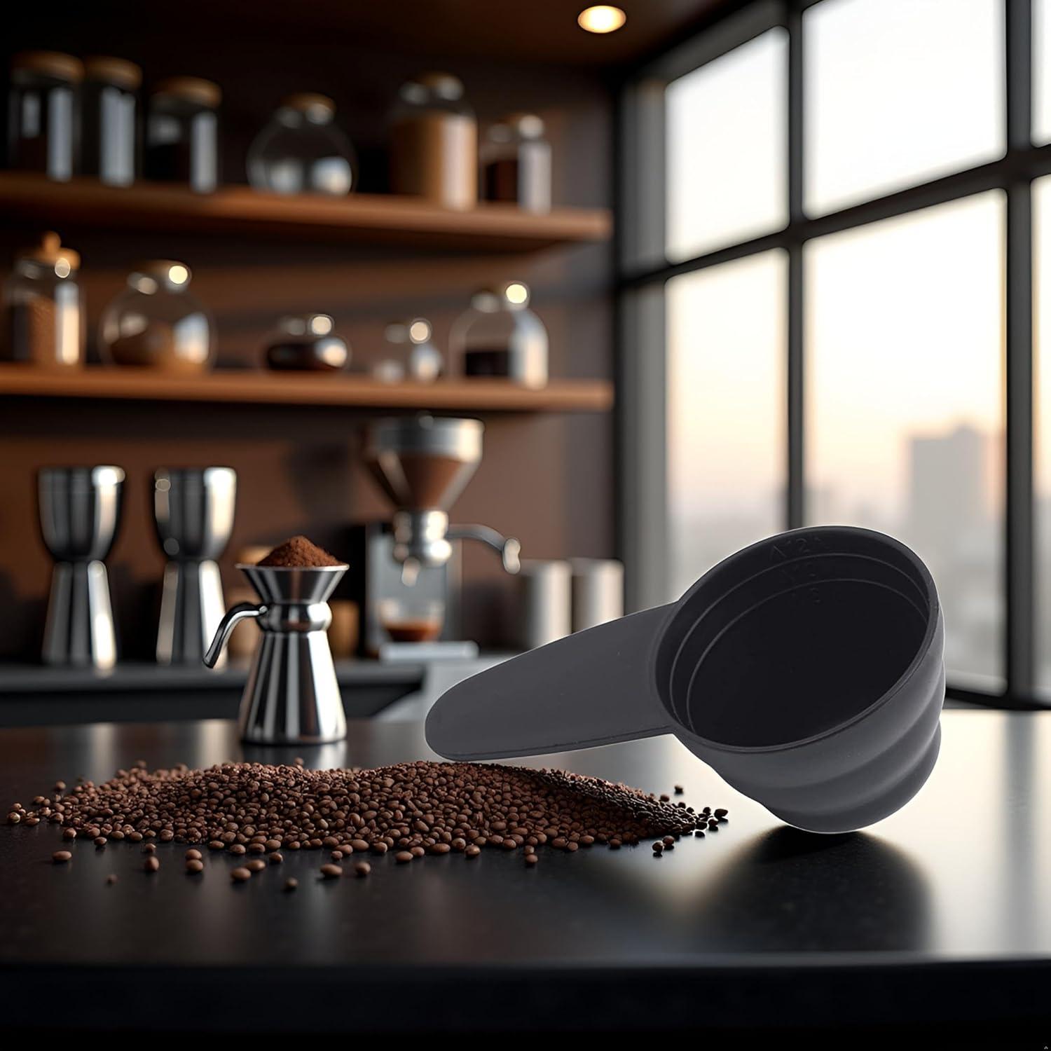 Cuchara Medidora de Plástico Negro Htppzjr para Café y Té