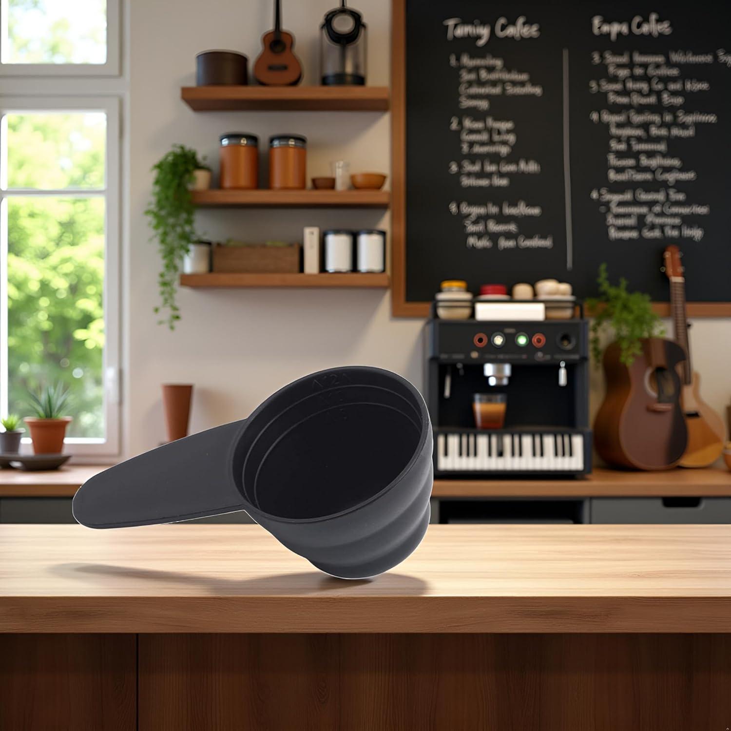 Cuchara Medidora de Plástico Negro Htppzjr para Café y Té