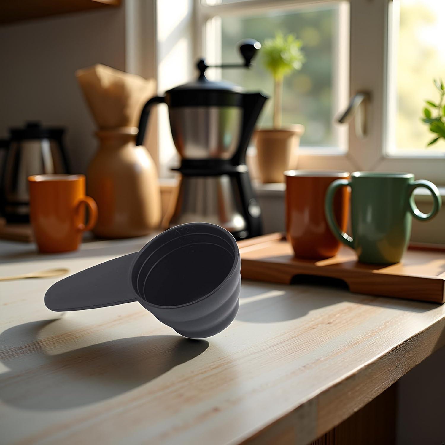 Cuchara Medidora de Plástico Negro Htppzjr para Café y Té