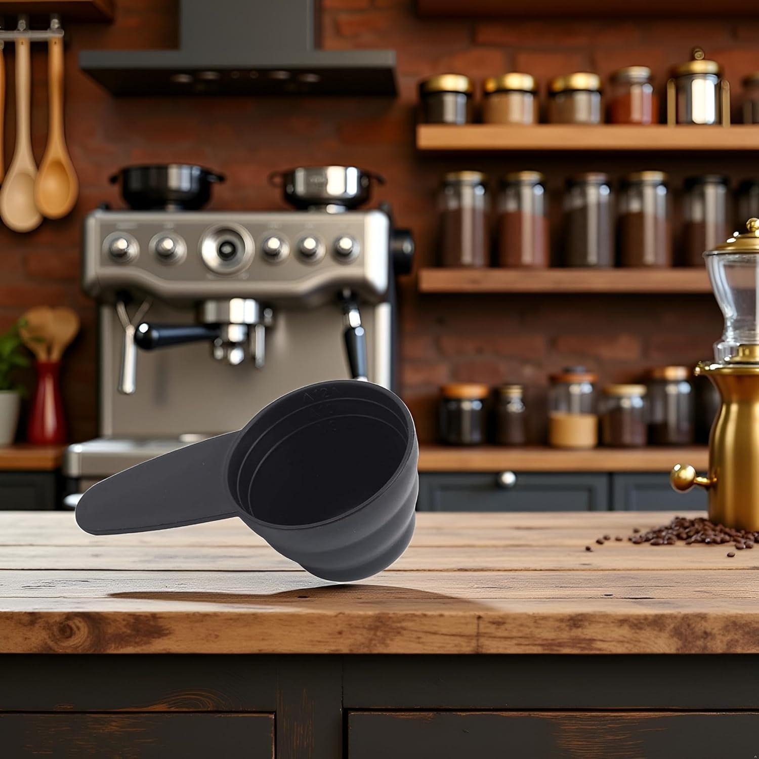 Cuchara Medidora de Plástico Negro Htppzjr para Café y Té