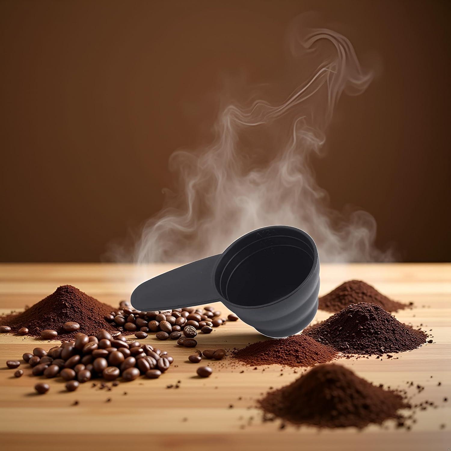 Cuchara Medidora de Plástico Negro Htppzjr para Café y Té