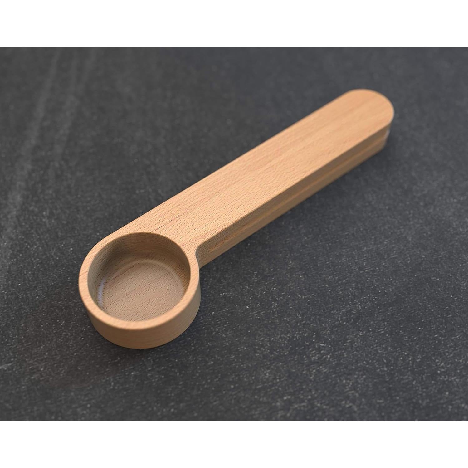 Cucharón de Café Personalizado de Madera de Haya - Clip para Bolsa