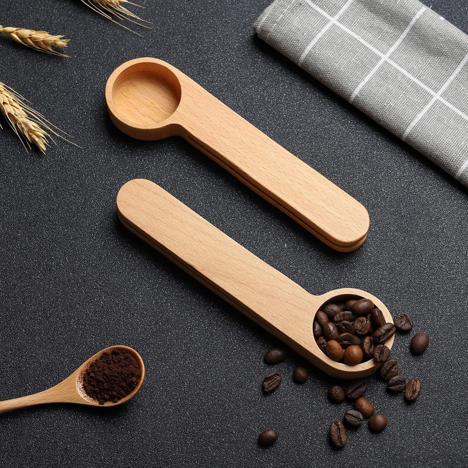 Juego de 4 Cucharas Medidoras de Madera DROENTIL 16 cm