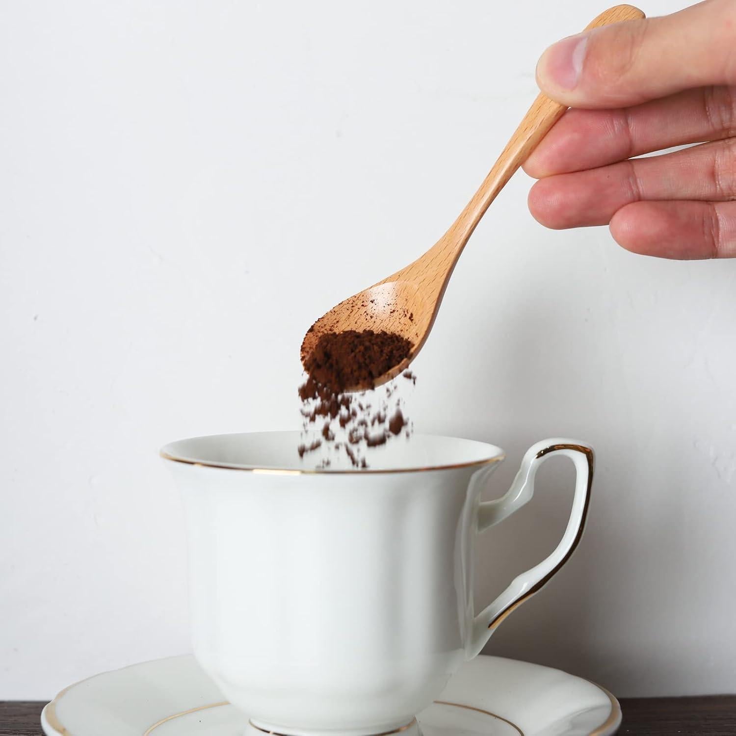 Juego de 4 Cucharas Medidoras de Madera DROENTIL 16 cm