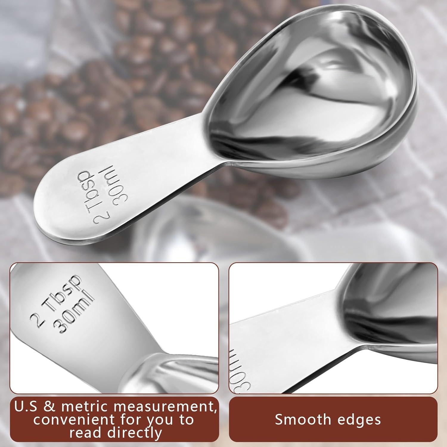 Cuchara medidora de café Bremorou de acero inoxidable 30 ml