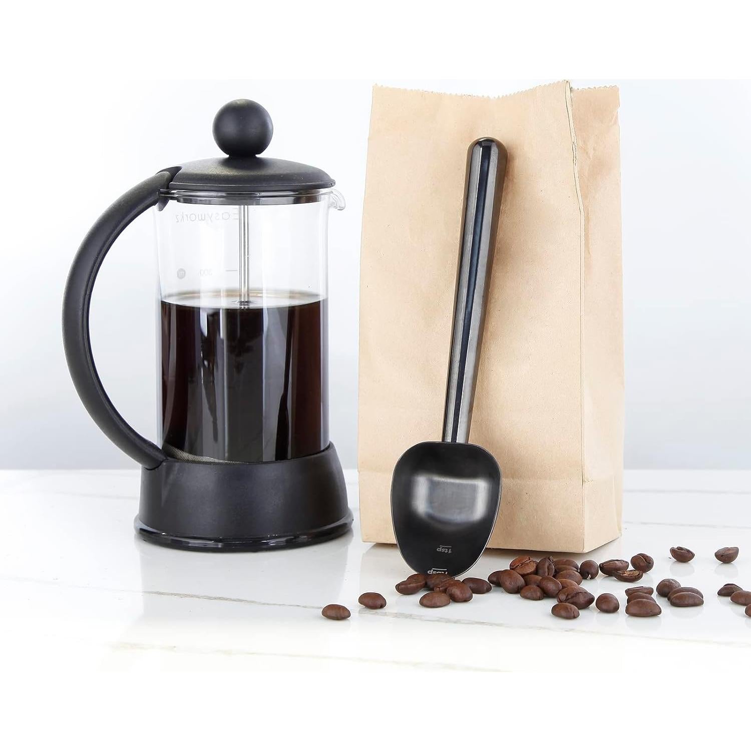 Cuchara Medidora de Café Easyworkz 7g Acero Inoxidable Negro