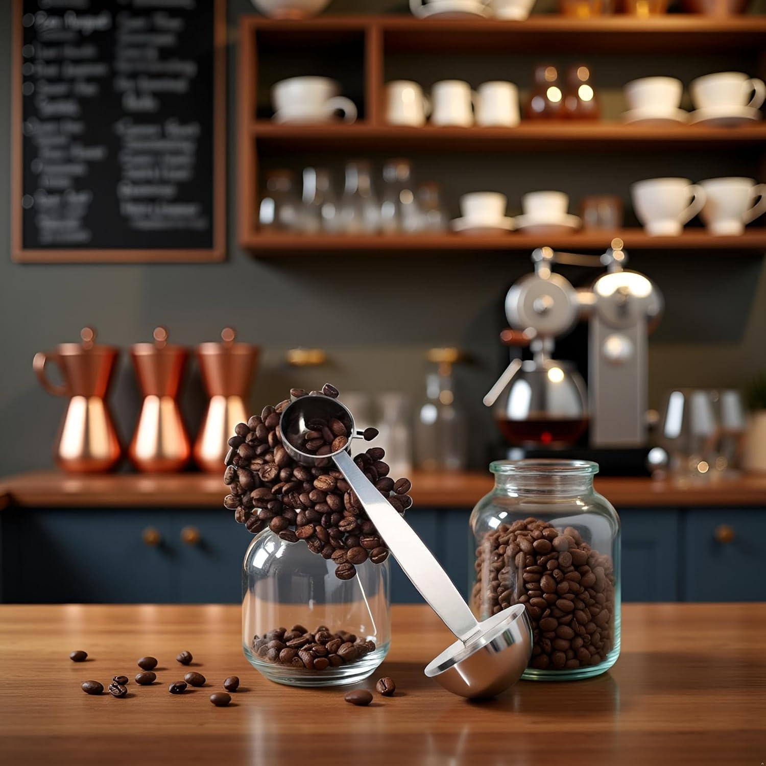 Cuchara Medidora de Café 2 en 1 YuanHolumid Acero Inoxidable