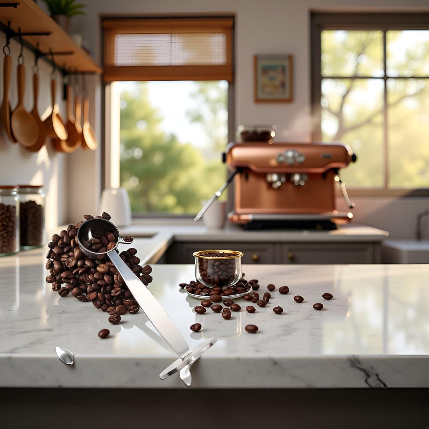 Cuchara Medidora de Café 2 en 1 YuanHolumid Acero Inoxidable