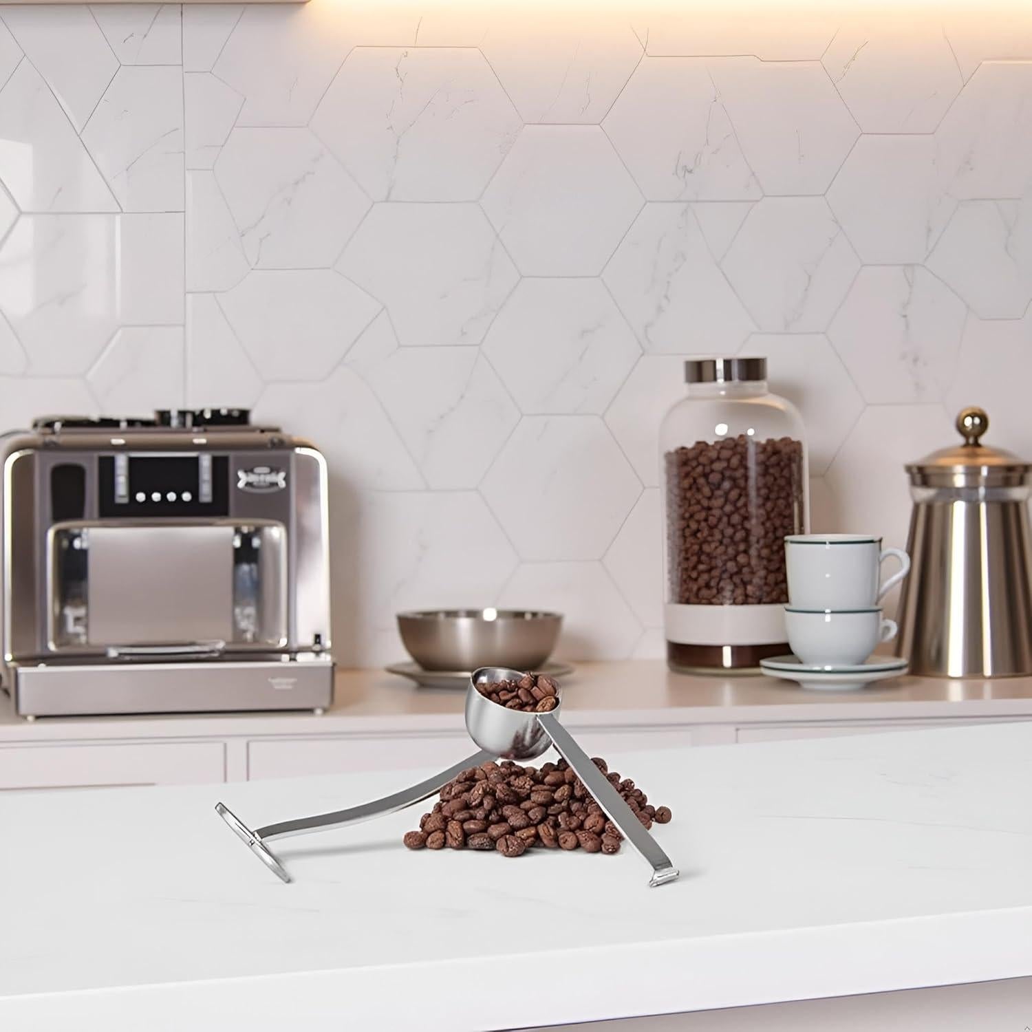 Cuchara Medidora de Café 2 en 1 YuanHolumid Acero Inoxidable