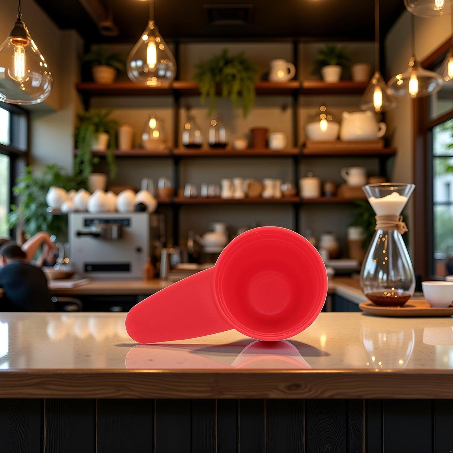 Cucharón de Café DPWOUM de Plástico Rojo Medidor 9g