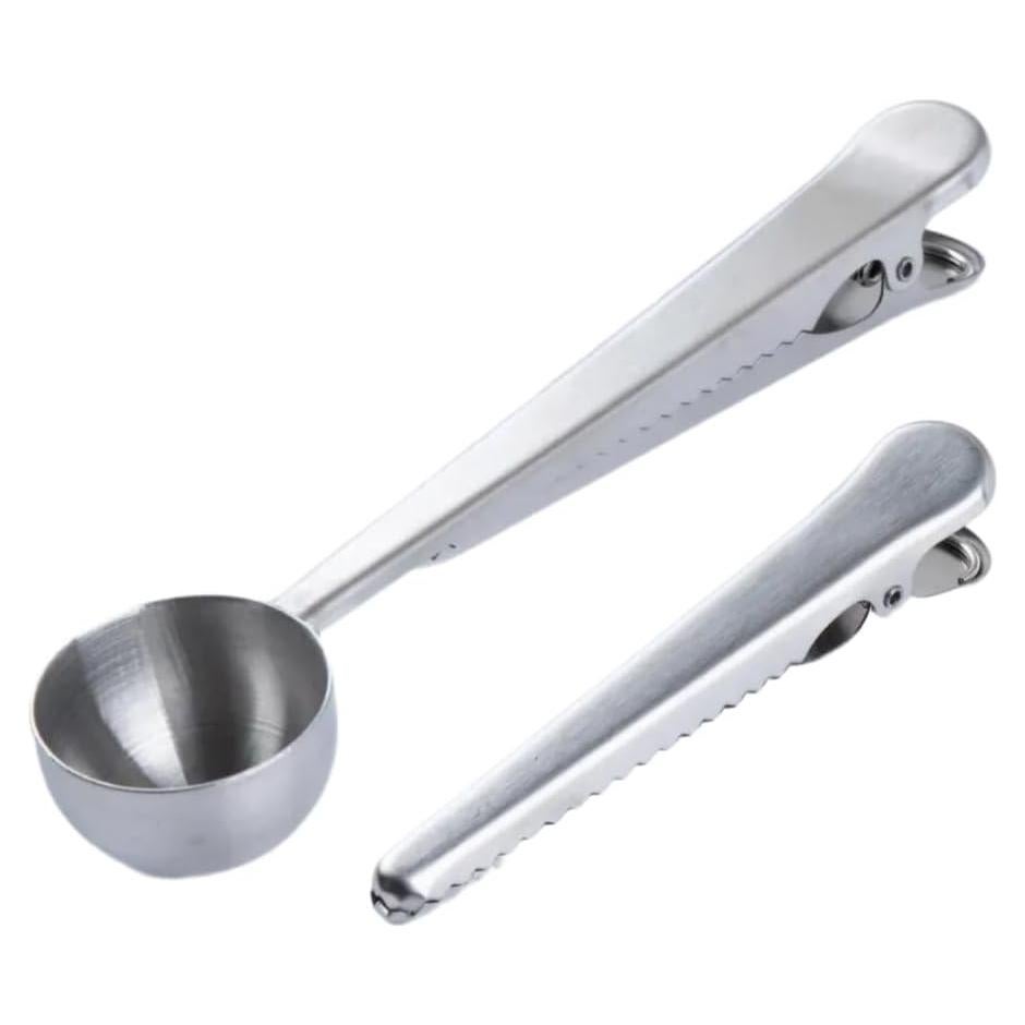 Juego de Clip y Cucharada Medidora Acero Inoxidable Atematem