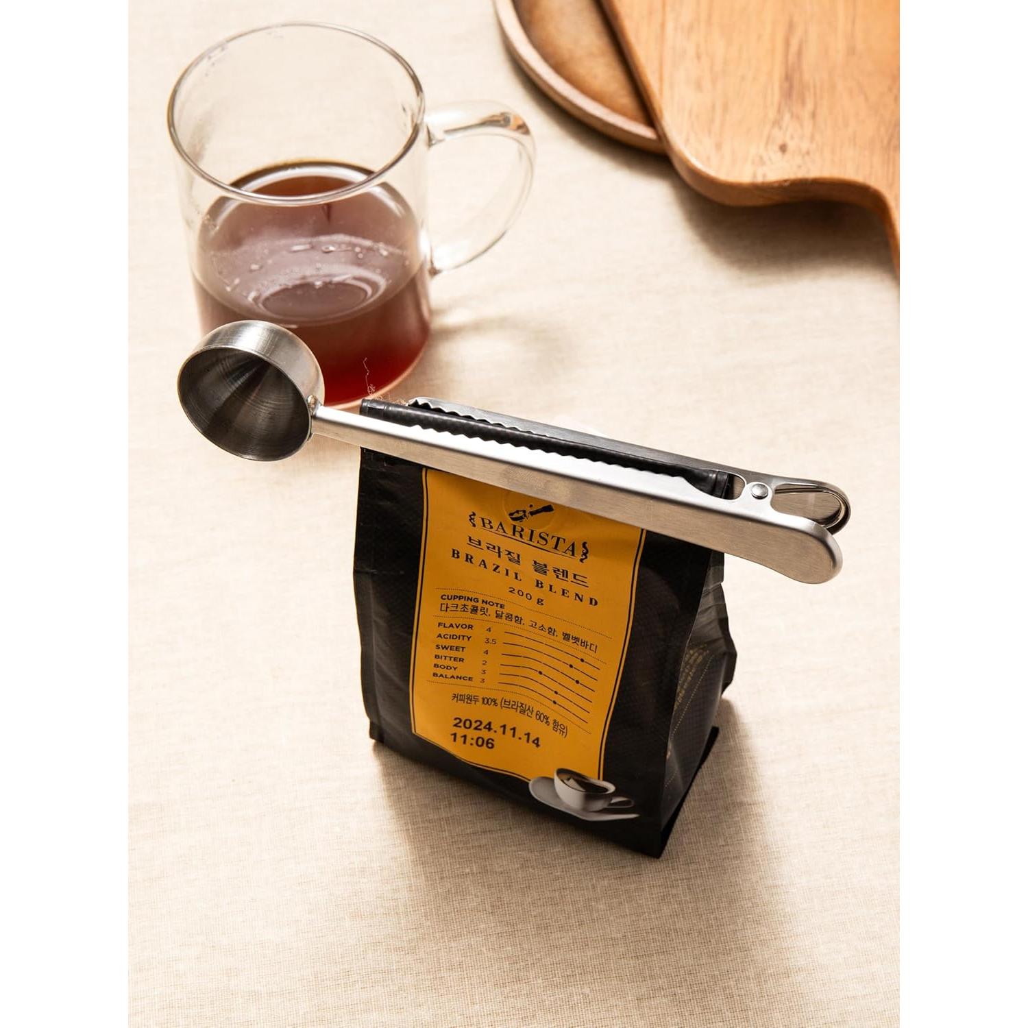 Juego de Clip y Cucharada Medidora Acero Inoxidable Atematem