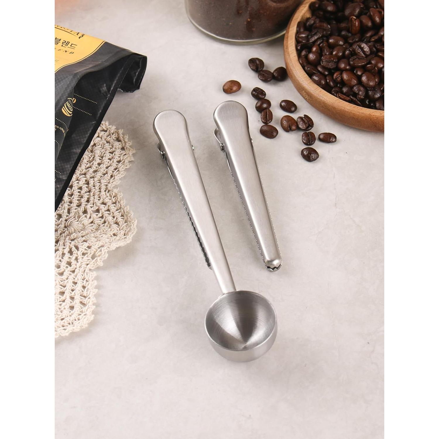 Juego de Clip y Cucharada Medidora Acero Inoxidable Atematem