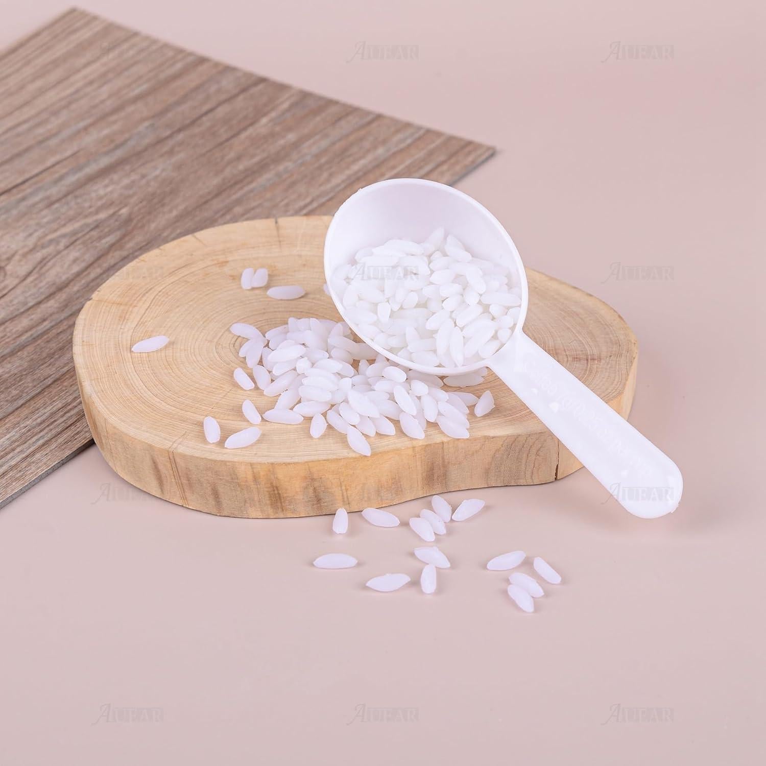 Cucharas Medidoras de Plástico AUEAR - Paquete de 5 Blancas