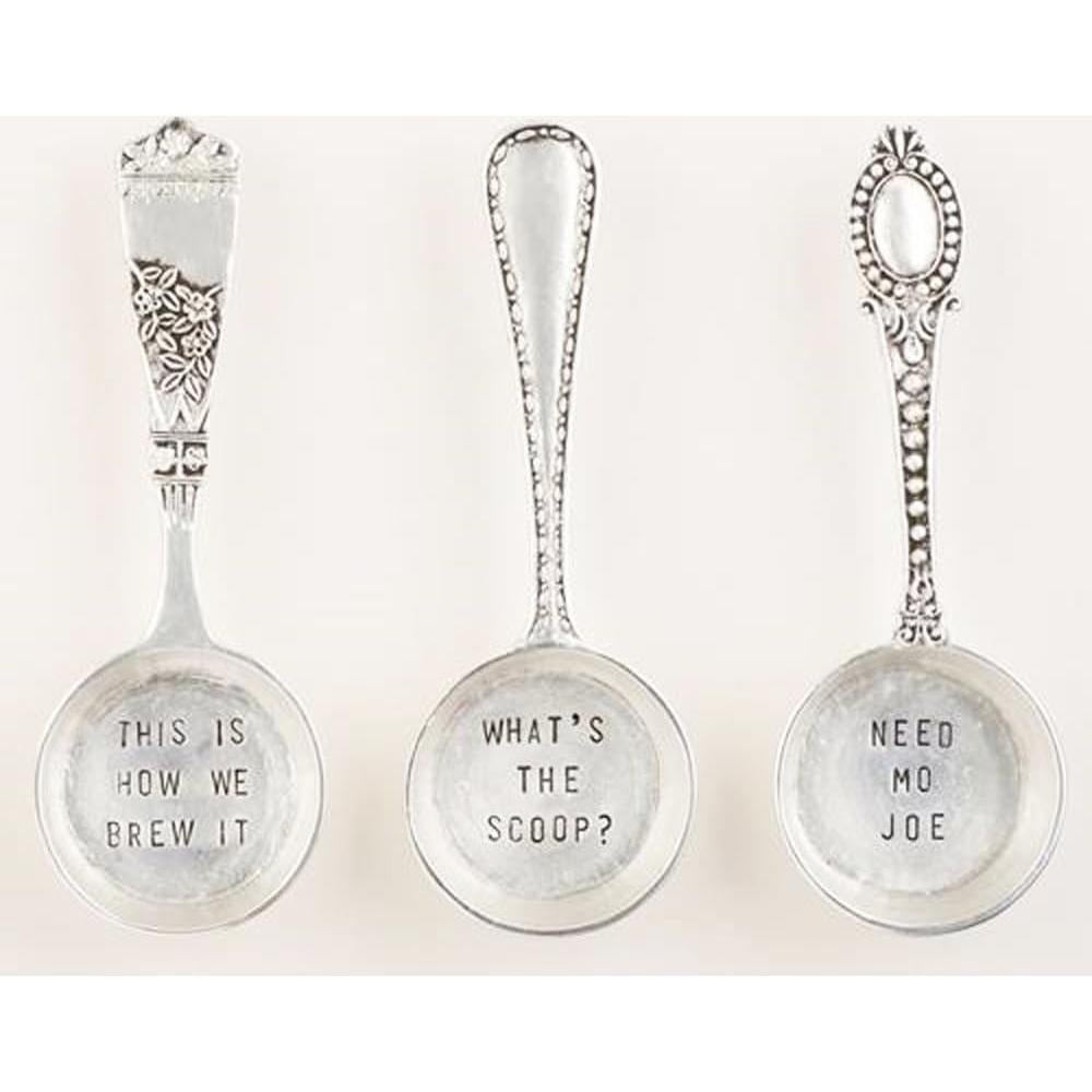 Cucharón de café Mud Pie de aluminio plateado 14 cm