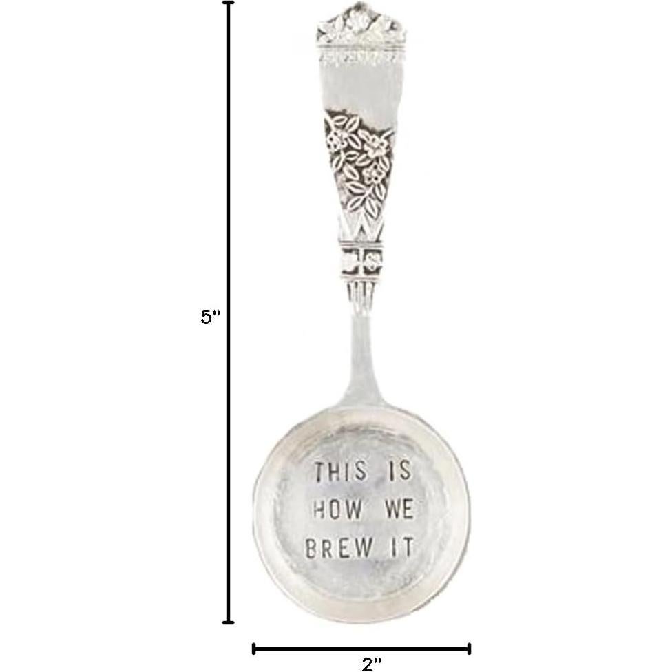 Cucharón de café Mud Pie de aluminio plateado 14 cm