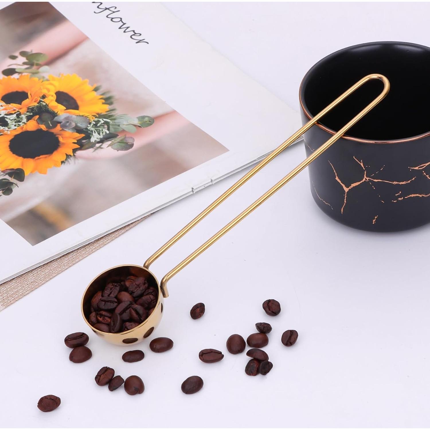 Cucharas Medidoras de Café 15ml Mafier Acero Inoxidable Dorado