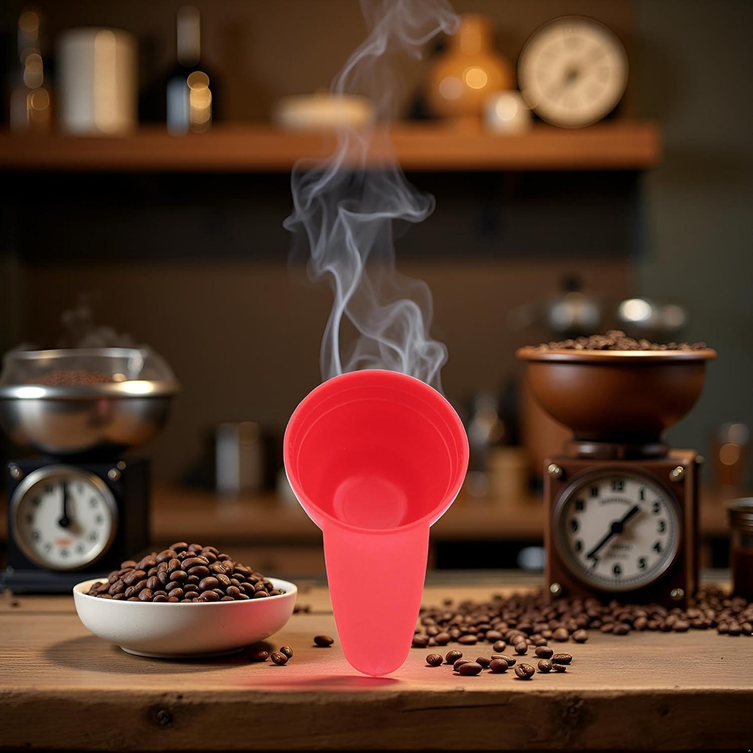 Cucharón de Plástico Rojo Juroicessry para Medir Café y Té