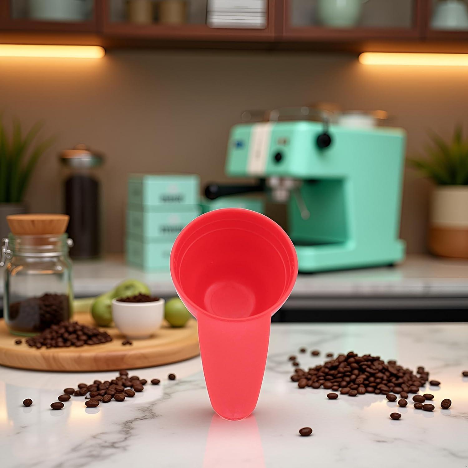 Cucharón de Plástico Rojo Juroicessry para Medir Café y Té