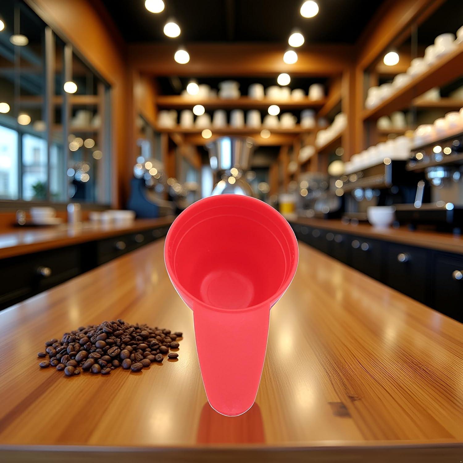 Cucharón de Plástico Rojo Juroicessry para Medir Café y Té