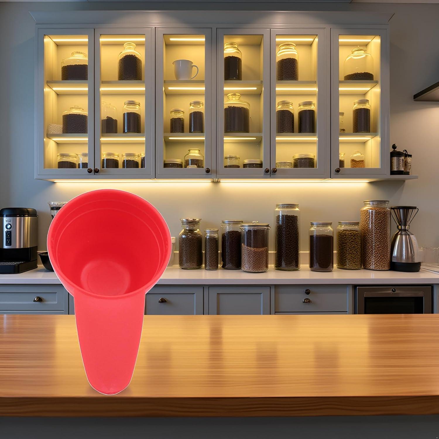 Cucharón de Plástico Rojo Juroicessry para Medir Café y Té