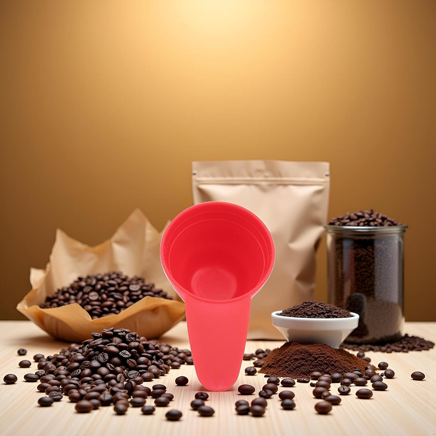 Cucharón de Plástico Rojo Juroicessry para Medir Café y Té