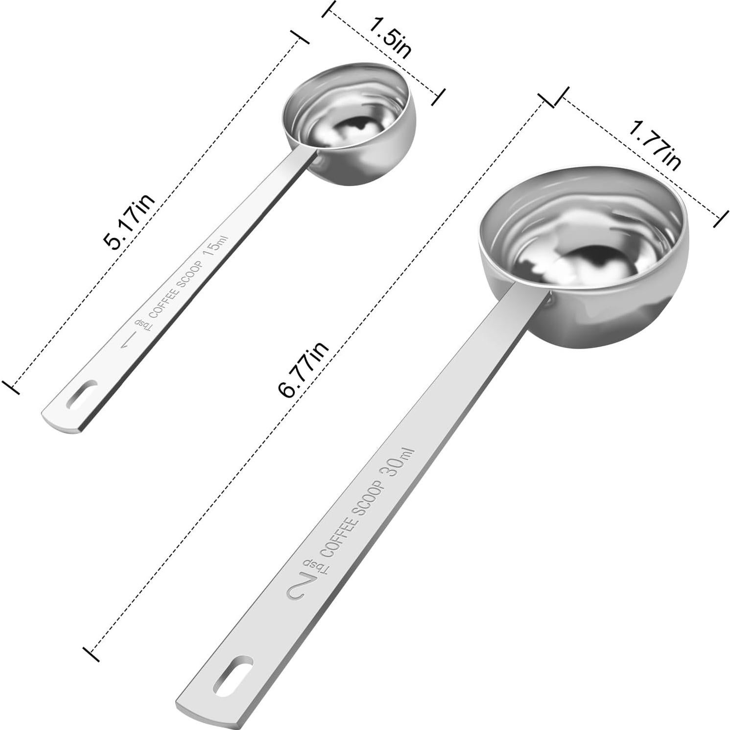 Juego de Cucharas Medidoras de Acero Inoxidable Safring 1 y 2 Cucharadas