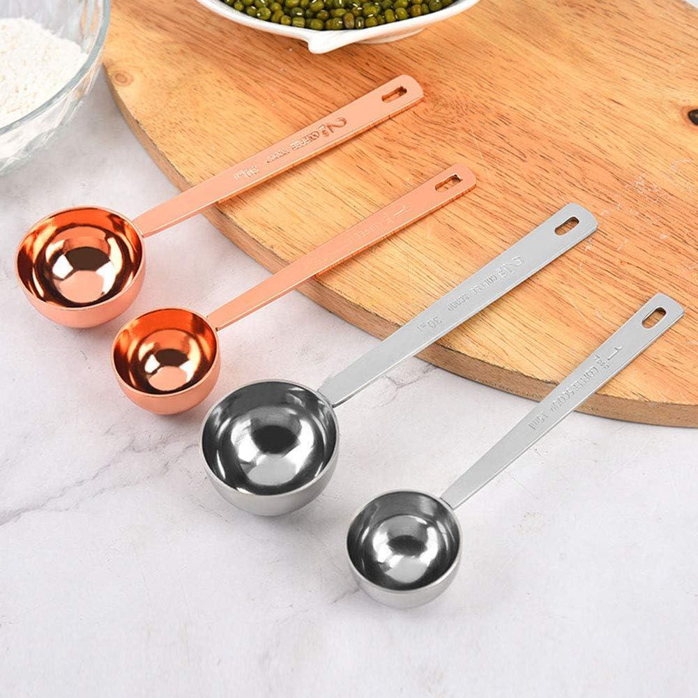 Cucharón de Café CISHNOU Dorado Rosa 15 ML Acero Inoxidable