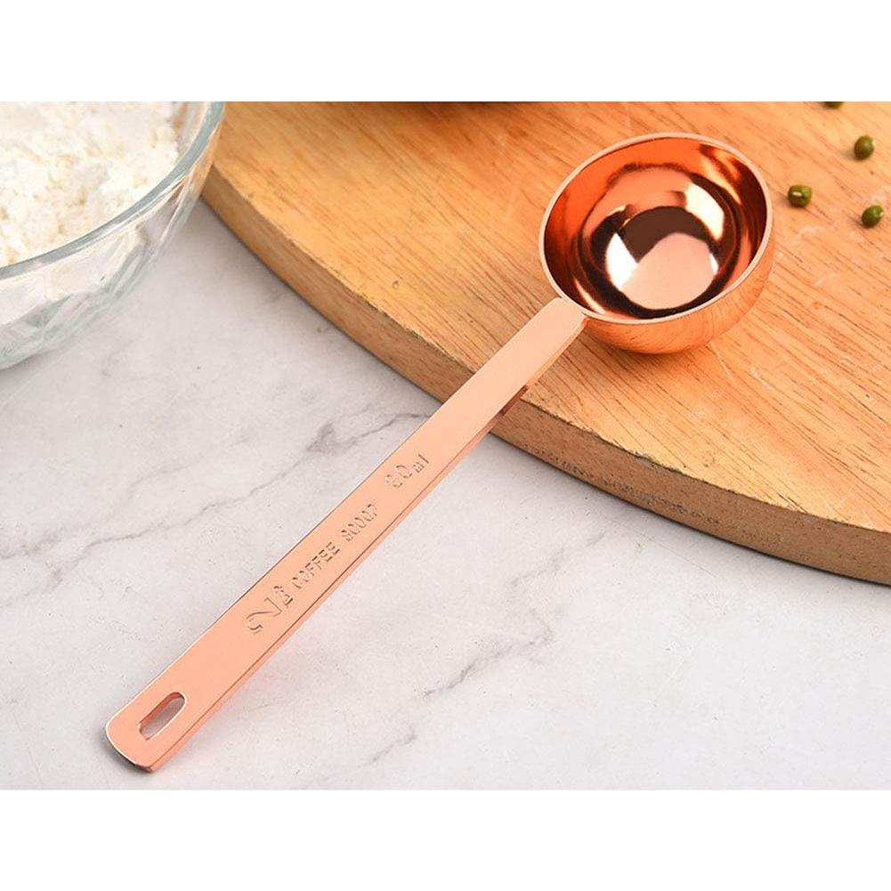 Cucharón de Café CISHNOU Dorado Rosa 15 ML Acero Inoxidable