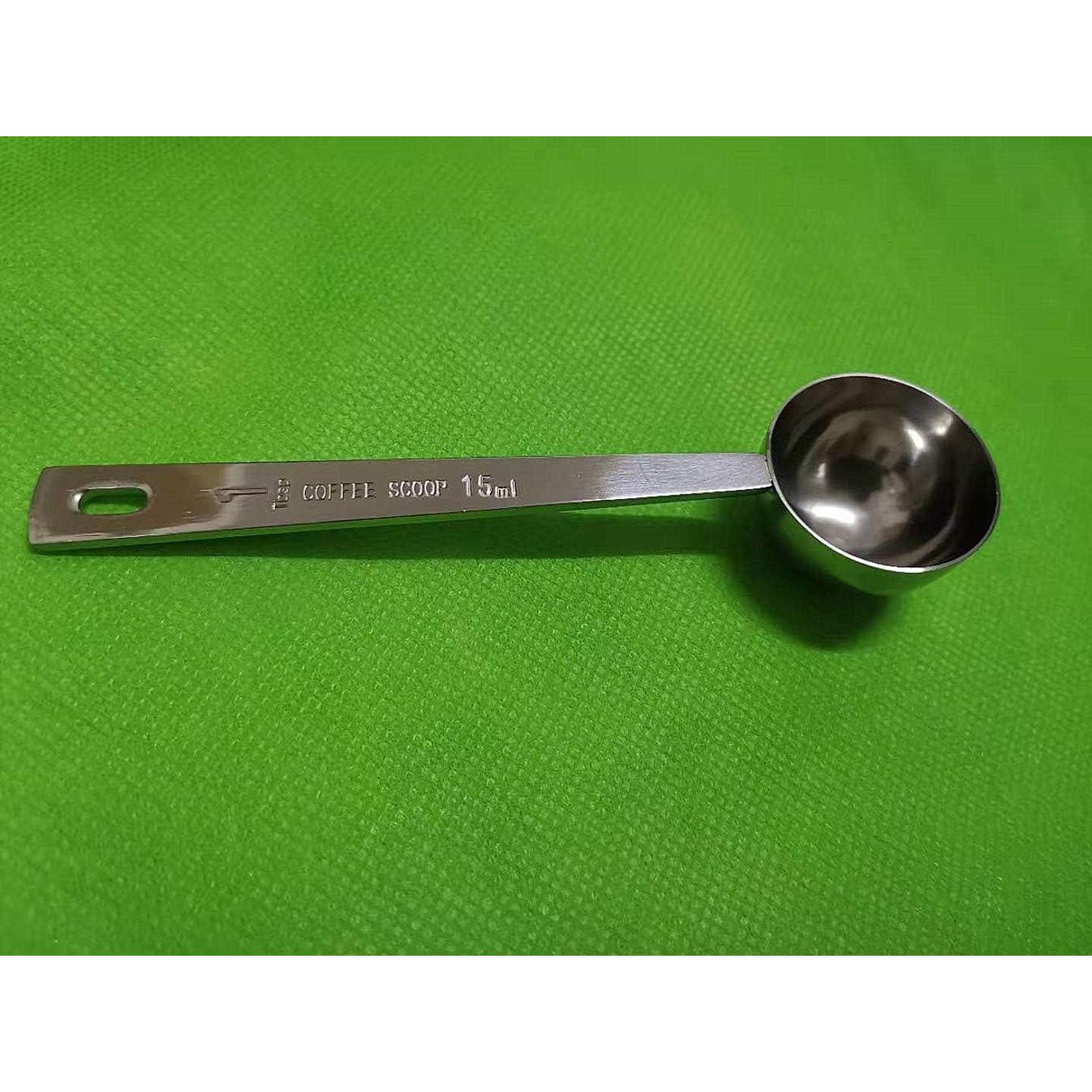 Cucharón Medidor de Café Acero Inoxidable 15ml + Cepillo Limpieza