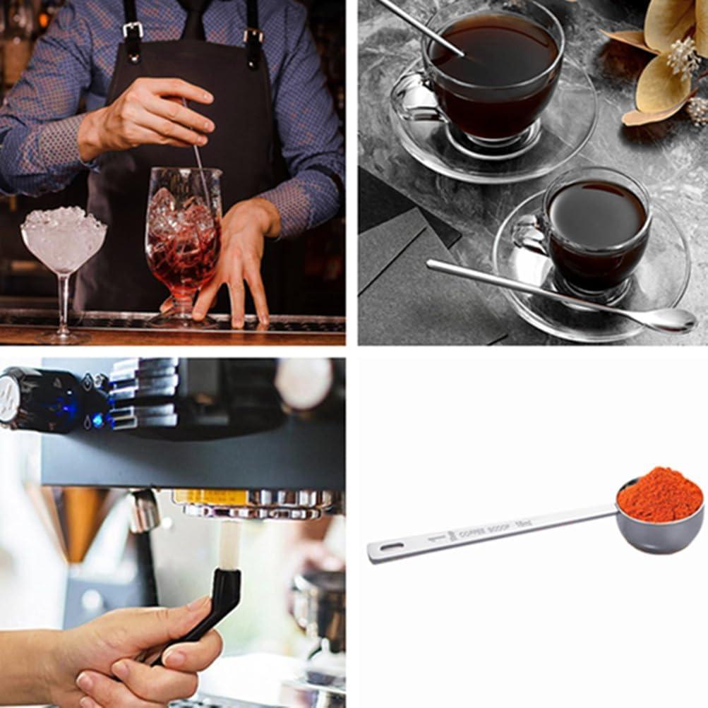 Cucharón Medidor de Café Acero Inoxidable 15ml + Cepillo Limpieza