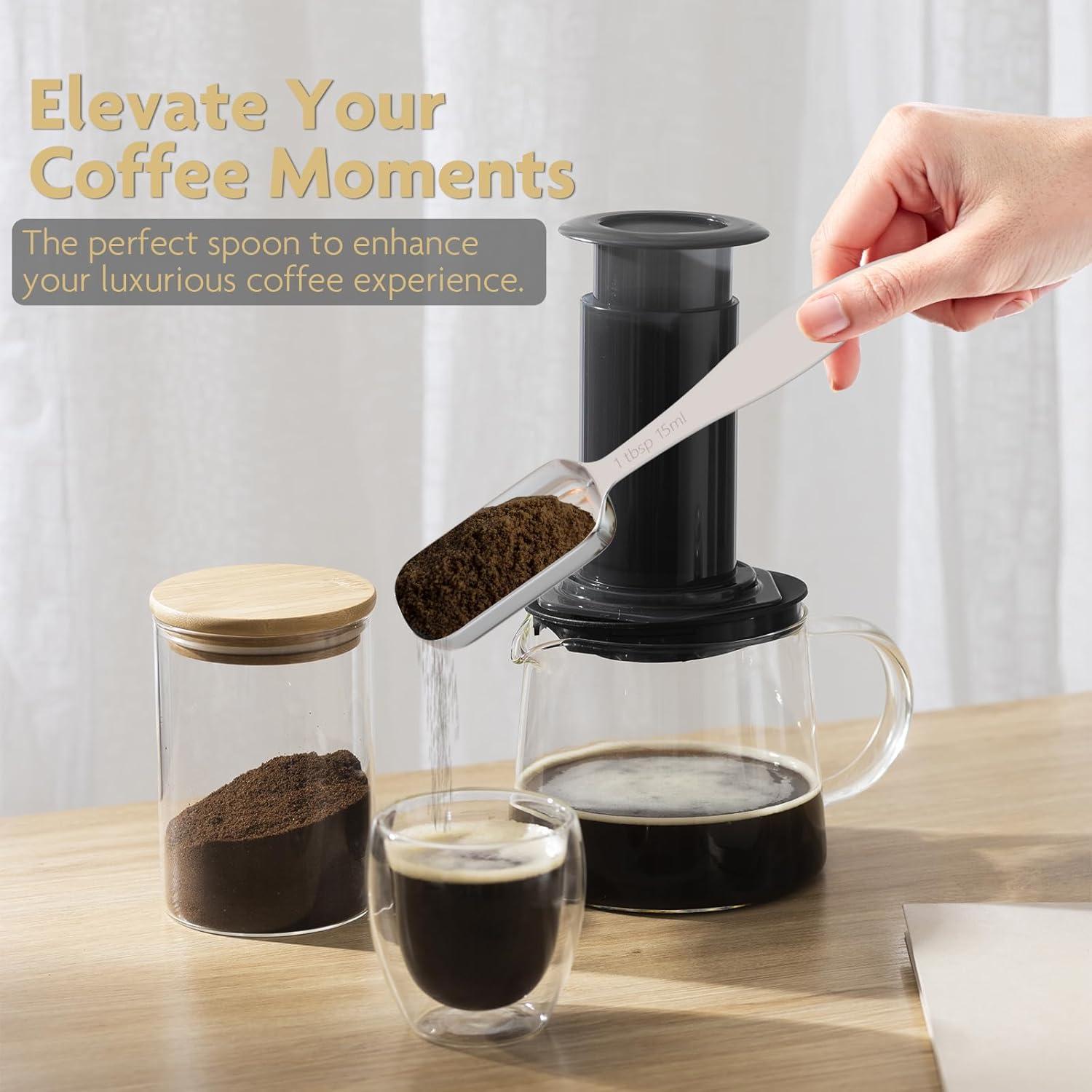 Cucharas Medidoras de Acero Inoxidable TREMENDRY 2PCS 15ml