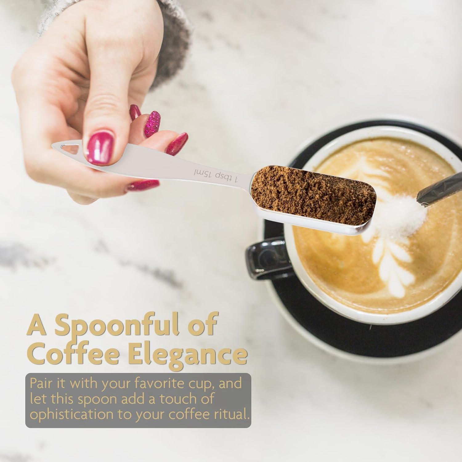 Cucharas Medidoras de Acero Inoxidable TREMENDRY 2PCS 15ml