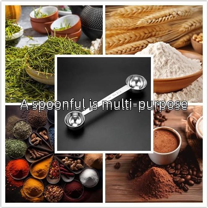 Cucharón de Acero Inoxidable CoaGu 15ml y 30ml con Mango Largo