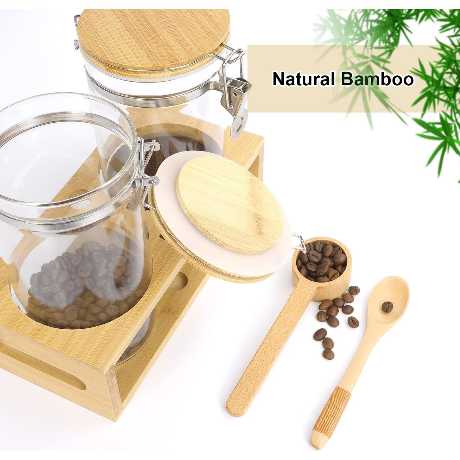 Tarros de Almacenamiento de Café Stahala 2x45oz Vidrio Hermético