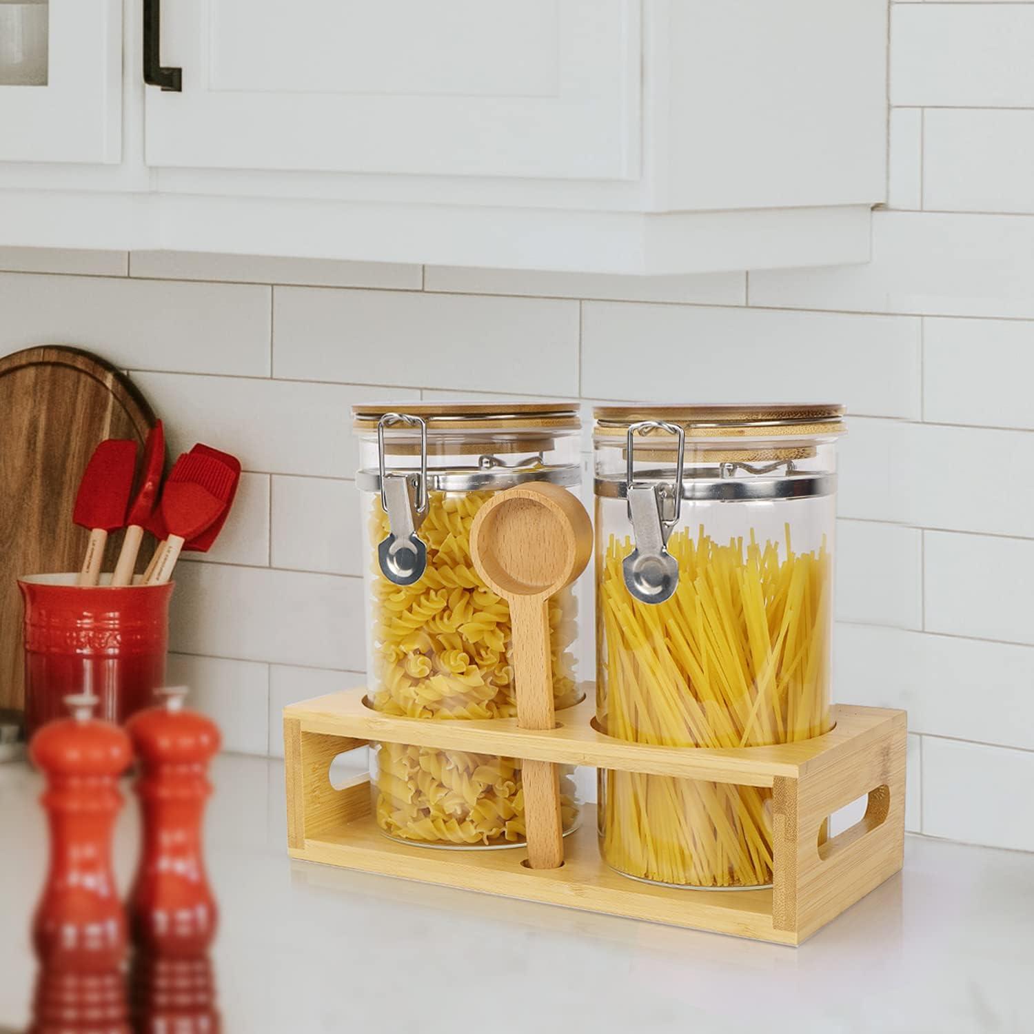 Tarros de Almacenamiento de Café Stahala 2x45oz Vidrio Hermético