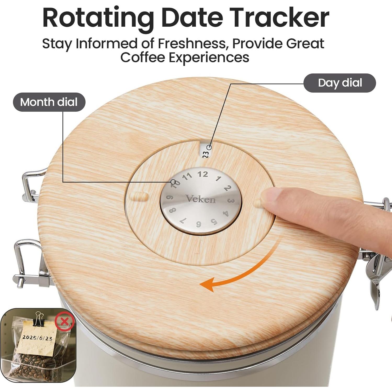 Contenedor de Café Veken 39oz Acero Inoxidable Hermético