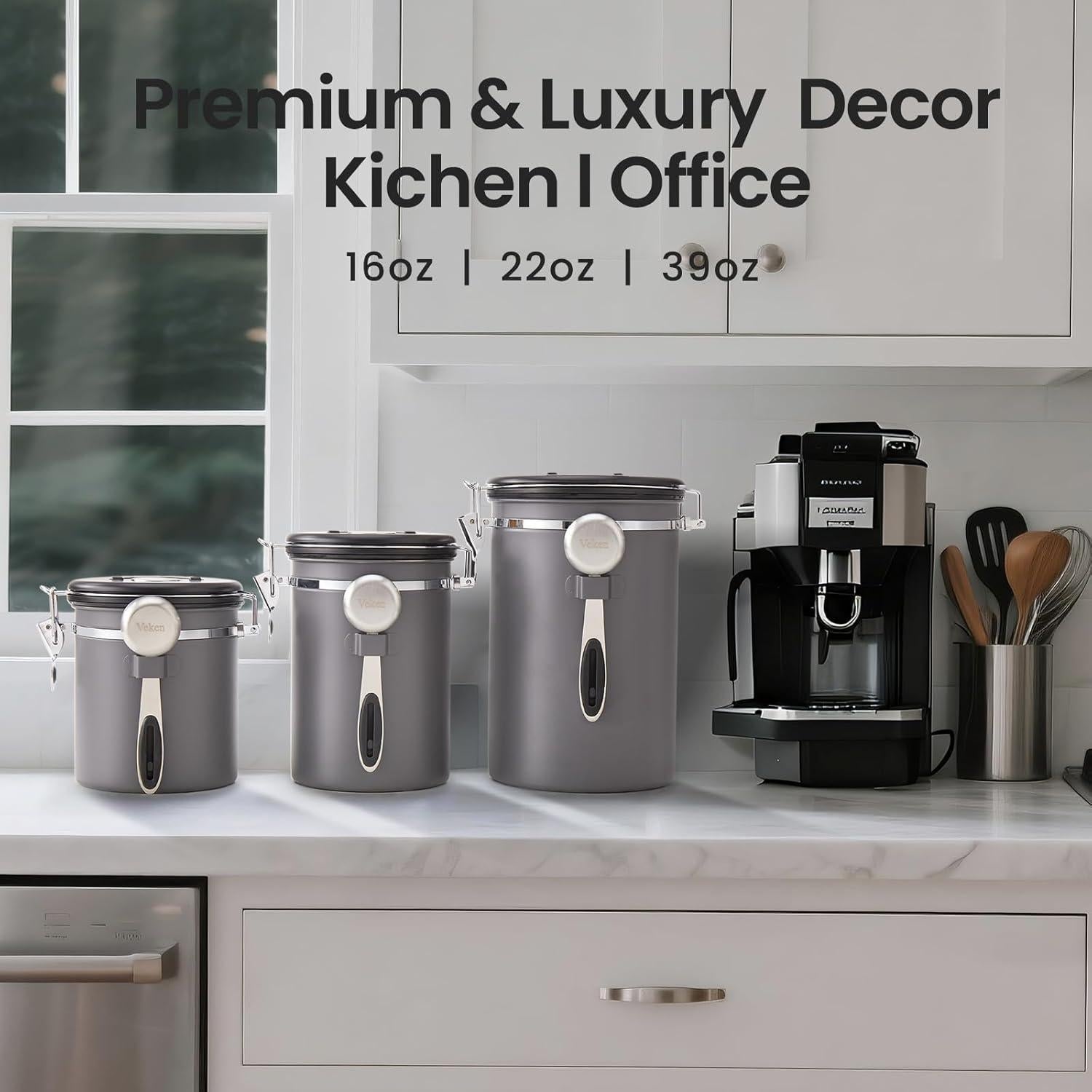 Contenedor de Café Veken 39oz Acero Inoxidable Hermético