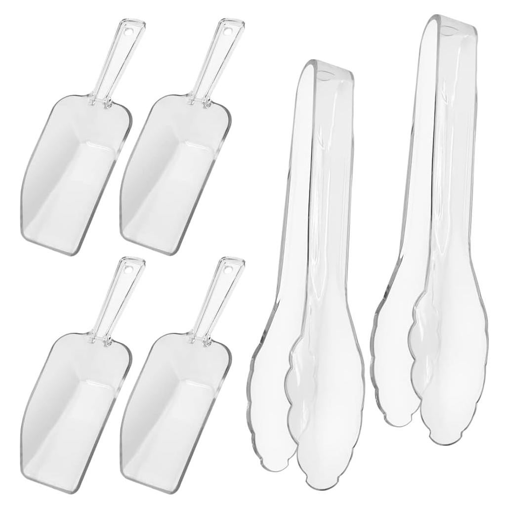 Set 6 Piezas Cucharones y Pinzas Transparentes findTop